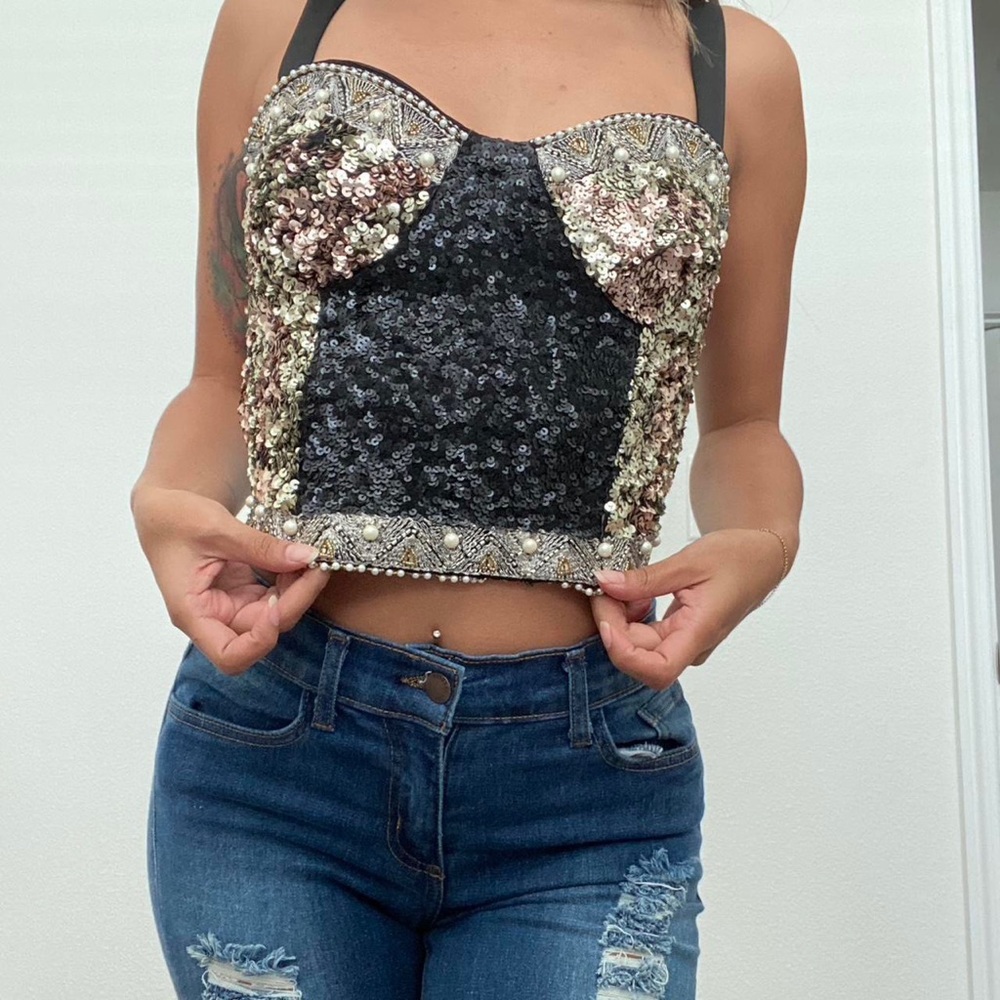 SOLD Zara Sequined Top 👑